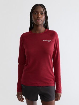 Klättermusen Groa LS Tee Women's's - Ruby Red - Women's - XXS