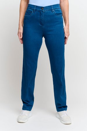 Brandtex - Ingrid Jeans - Blå - Straight Fit / Brede Lægge