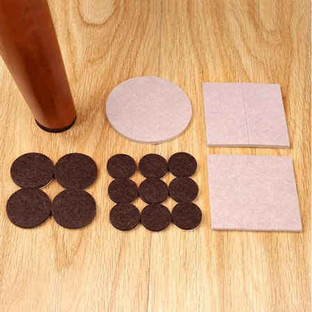 Anti-Slip Felt Chair Leg Pads Floor Protectors Furniture Legs Table Leg Covers Self-Adhesive Round Square Bottom Pads