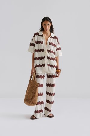 Malina - Keily pants - S - Brown Stripe