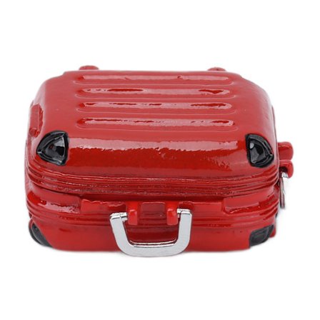 Mini rejse hård kuffert sød simulation liv scene dukker rejse kuffert til dukkehus rød