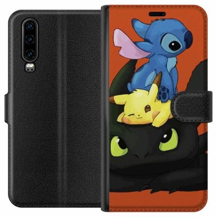 Huawei P30 Plånboksfodral Lilo And Stitch