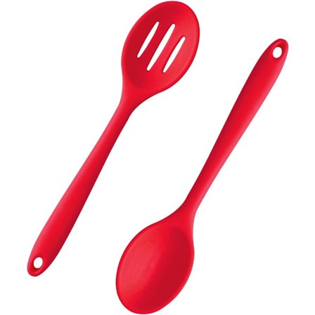 Sæt med 2 ridsefrie, varmebestandige, førsteklasses silikonespatler