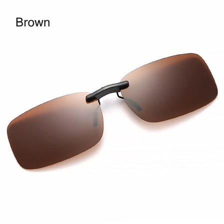 Magnetiske clip-on polariserte solbriller Flip Up solbriller BRUNE