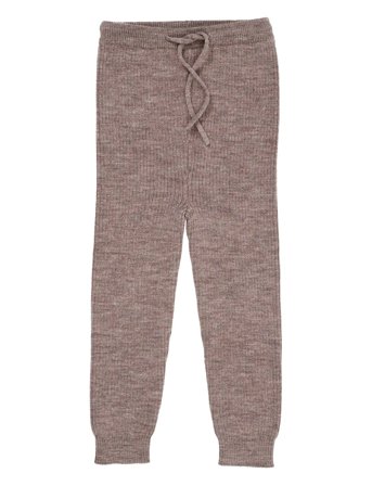 Copenhagen Colors Merino Classic Rib Leggings W. Drawstrings - Brown - 56