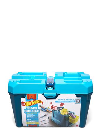 Hw Track Builder Crash Box Toys Toy Cars & Vehicles Race Tracks Blå Hot Wheels