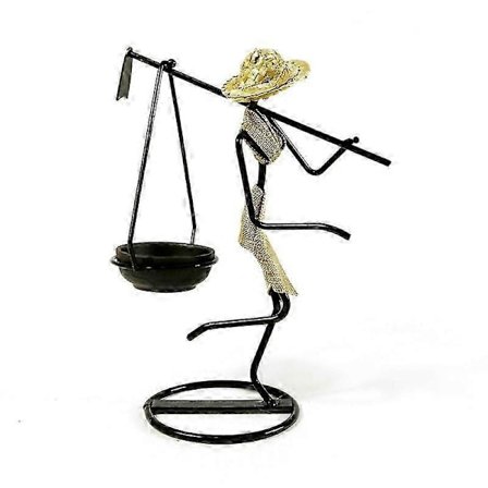 Kreativ Karaktär Ljusstake Idyllisk Flicka Ljusstake