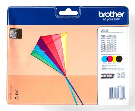 Brother LC223 - 4-pack - svart, gul, cyan, magenta - original - blekkpatron