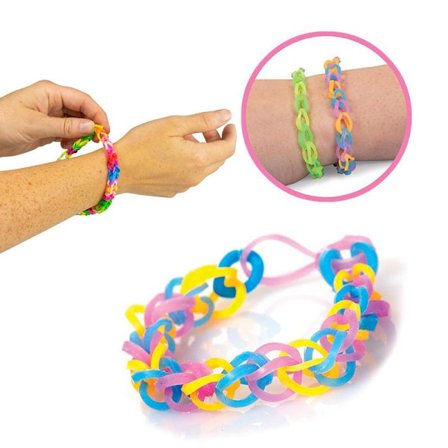 Loom Bands Kit - 600 stk - Lag dine egne armbånd og figurer, flerfarget