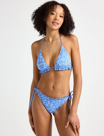 Lindex Swim Brief Tanya Bikini Low Fr - Blue - XL