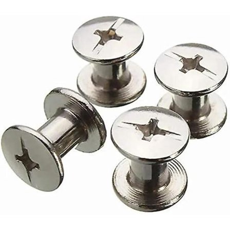 [PL】 Chicago-skruer bokskruer 100 stk - M5x6mm for kreative hobbyer, lærarbeid, bokbinding, fla