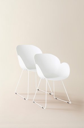 Jotex - Stol 2-pk Hvit/hvit - OSAKA - Kjøp Spisestoler & kjøkkenstoler hos Jotex