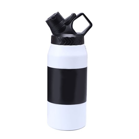 Vakuumflaska i Rostfritt Stål - Snygg, Innovativ, Stor Kapacitet, Läckagesäker, Sportvattenflaska för Utomhusaktiviteter, Bilresor, 750 ml, Vit
