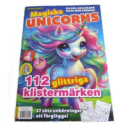 Enhjørning malebog med klistermærker
