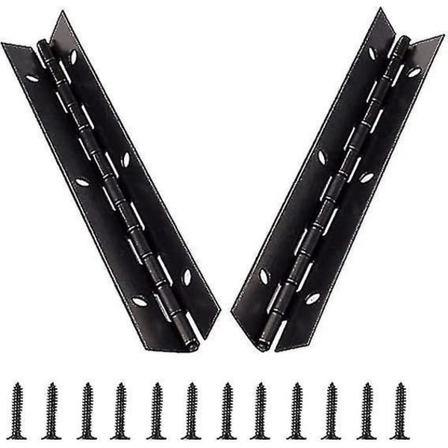 2-pack piano gångjärn i metall, 153x26mm långa 270 graders öppningsgångjärn tjockt järn svart möbelgångjärn med hål och skruvar Auspicious