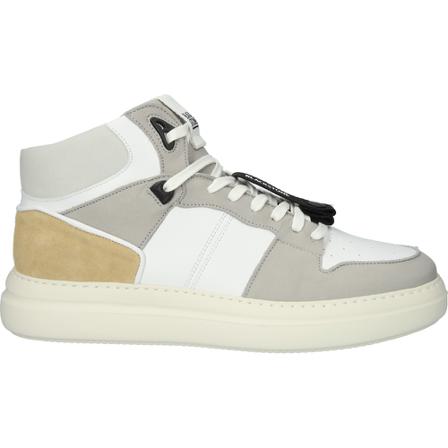 Blackstone, Xg 12 White Perla Akoya - High-Top Sneaker Wit, Heren, Maat:43 EU,nubuck