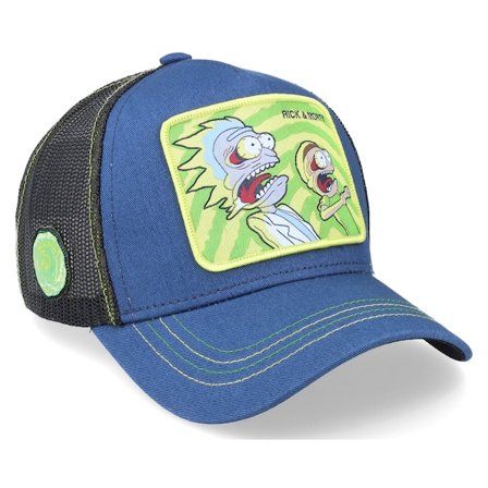 Capslab - Modrá trucker Kšiltovka - Rick & Morty Blue/Black Trucker @ Hatstore