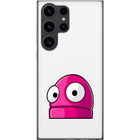 Kompatibel Mobilcover til Samsung Samsung Galaxy S24 Ultra Rosa tegneseriefigur med store øjne i legende og humoristisk stil