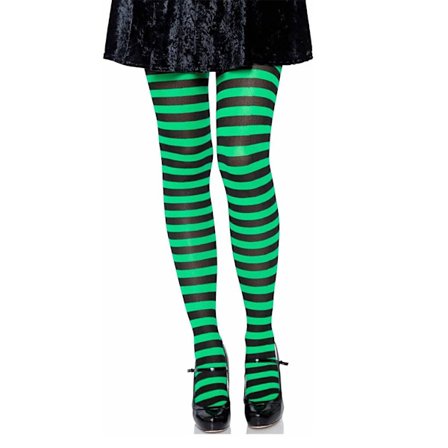 Mordely Strumpbyxor Höga strumpor GRÖN&SVART