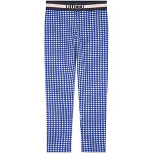 Kids - Gucci Blue Gingham Leggings - Bottoms - 5 years - Blue - Mädchen