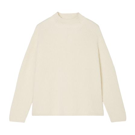 Marc O'Polo High-neck knit jumper in a regular fit Hvid, Dame Striktrøjer