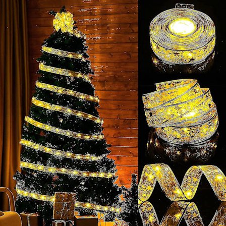 Led-nauhavalaisin, silkkilamppu, joulunauhavalaisin, joulukuusen koristelamppu