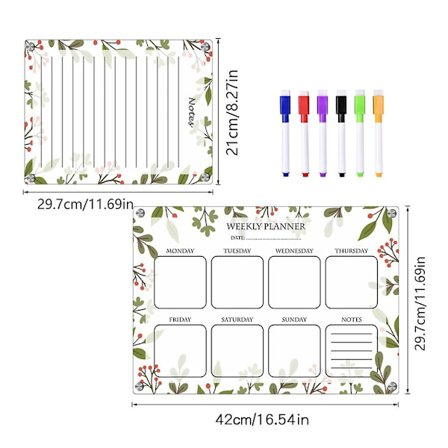 Magnetisk Veckoplaneringstavla Whiteboard Kylskåpsmagnet Daglig Meddelandetavla Schematavla C