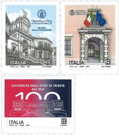 Italien - Napolis universiteter - Postfrisk sæt 3v