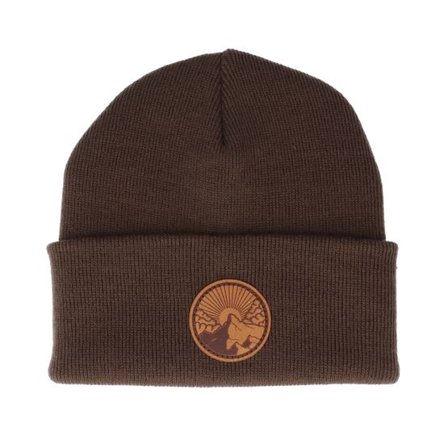 Wild Spirit - Brun cuff Beanie - Sun Mountain Top Patch Brown/Chocolate Beanie @ Hatstore