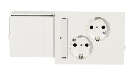 MP bolagen DUCT-2-3 Vegguttak 2-veis, Strømbrytere & vegguttak