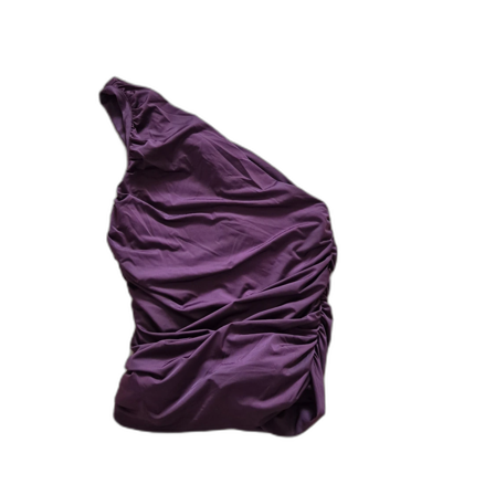 Plomonlila one shoulder top från Bik Bok