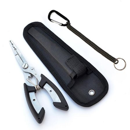 Fiskepliers, Rostfritt Stål Fiskeverktyg med Utdragbar An