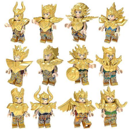 12 Pack Saint Seiya Minifigure Set Mini Action Figure Toys Kids Toy For Birthday Party Xmas Gift