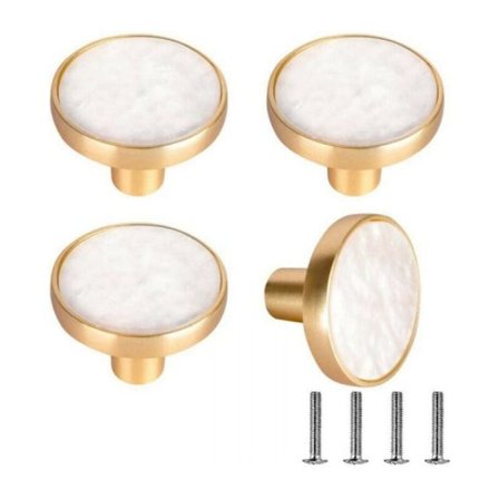 /EA/Sæt med 4 dørhåndtag skuffe 32 mm møbelknop unik hul skuffe knopper dør, møbelhåndtag til skab skab hvidt køkken