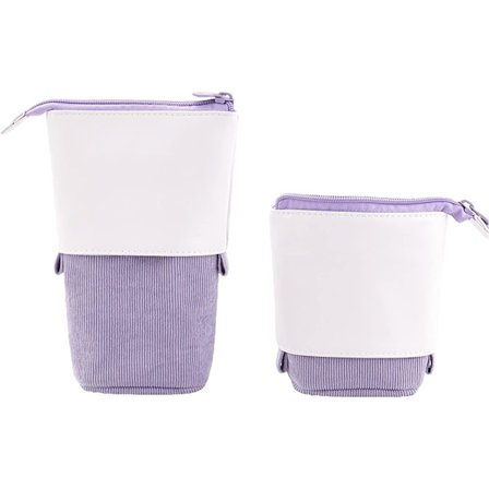 Søt blyantveske, stående pennholder, ultra tynn teleskopisk smal