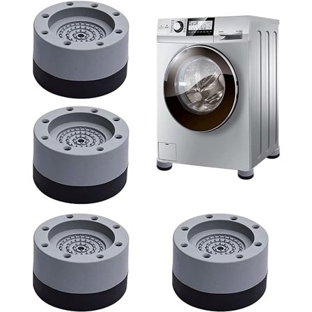 Fötter för tvättmaskin från Pieces - Universella antivibrationskuddar för tvättmaskiner - Vibrationsdämpare tvättmaskin - Icke