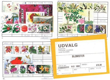 Hele verden - Udvalgshæfte med 117 forskellige frimærker - Postfrisk