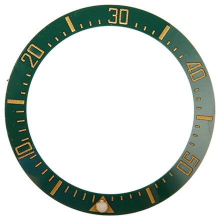 Klocka Bezel Insert 40mm Keramisk Klocka Bezel Ring Reparationsersättningstillbehör för Urmakare Grön Bas Guld Siffra