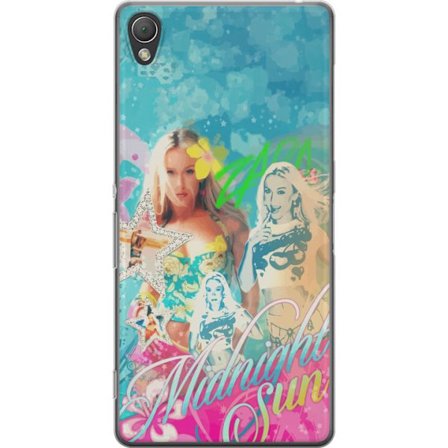 Kompatibelt Mobildeksel til Sony Xperia Z3 Eventyrverden med Steve, Creeper og dyr i fargerik blokkgrafikk