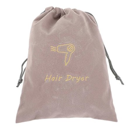 Hiustenkuivaajan pussi kiristysnyörillä Säilytyspussi Kannettava kiristysnyöripussi Kangas säilytyspussi