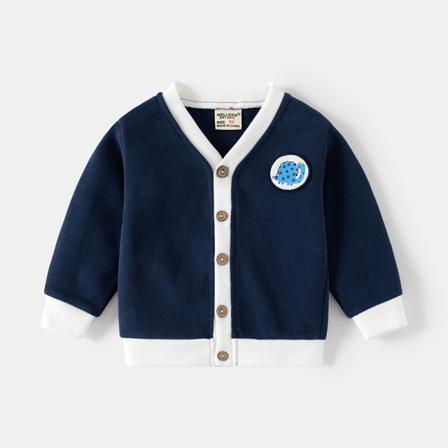 Barn Långärmad Ytterkläder Cardigan Med V-ringad