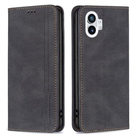 BINFEN COLOR Lommebok-deksel Ingenting Telefon (1) 5G - Svart