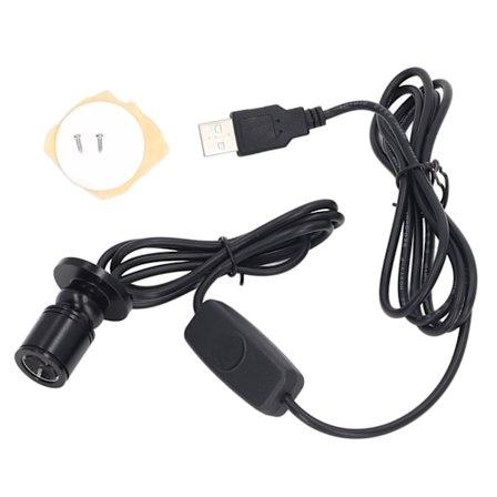5V Mini USB Dimbar LED Spotlight 2m Kabel Naturlig Lys 4000K for Smykkeskap Veranda
