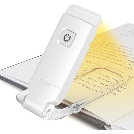 Book Light, USB Rechargeable Reading Light, 3 Brightness Levels