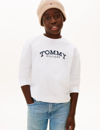 Tommy Hilfiger Monotype Print T-Shirt Ls - White - 176