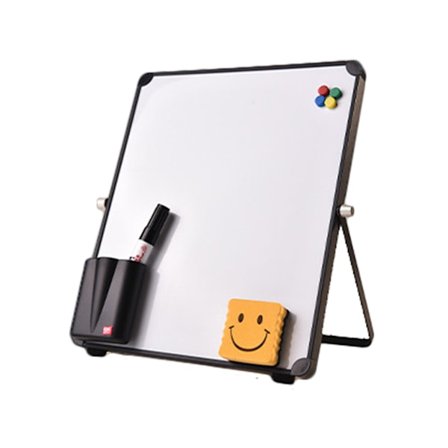 Sletbart magnetisk whiteboard Desktop-opslagstavle Genanvendeligt stativ Mini-easel med/uden klips til skolekontoret