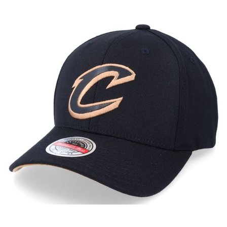 Mitchell & Ness - NBA Svart adjustable Keps - Hatstore Exclusive x Cleveland Cavaliers Leather Logo Black Adjustable @ Hatstore