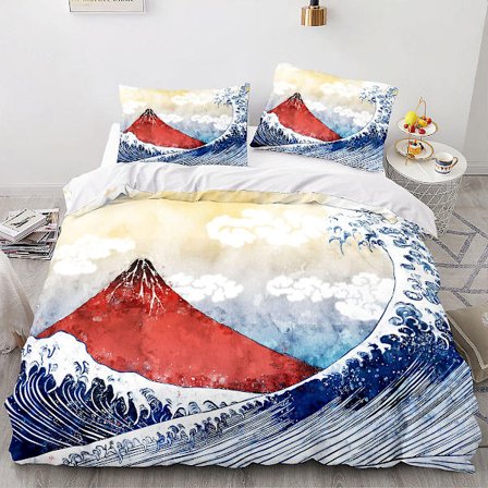 Fsh07# 3d boligtekstil sengetøj Ukiyo-e serie Geisha japansk dynebetræk lagen tredelt sæt