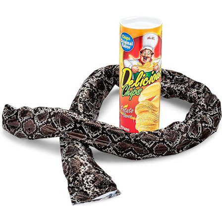 Halloween fest kartoffelchips slange dåse, sjov klassisk dåse slange prank, dåse slange prank prank gave legetøj