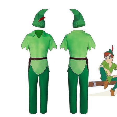 Aikuisten Peter Pan -asu Halloween Cosplay -puku L